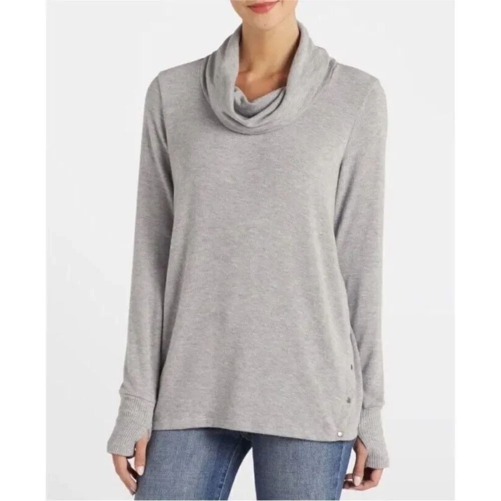 Michael Stars NWT Madison Top Jersey in Heather Grey Petite Small
